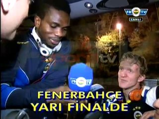 Fenerbahçe otobüsünde eğlenceli dakikalar