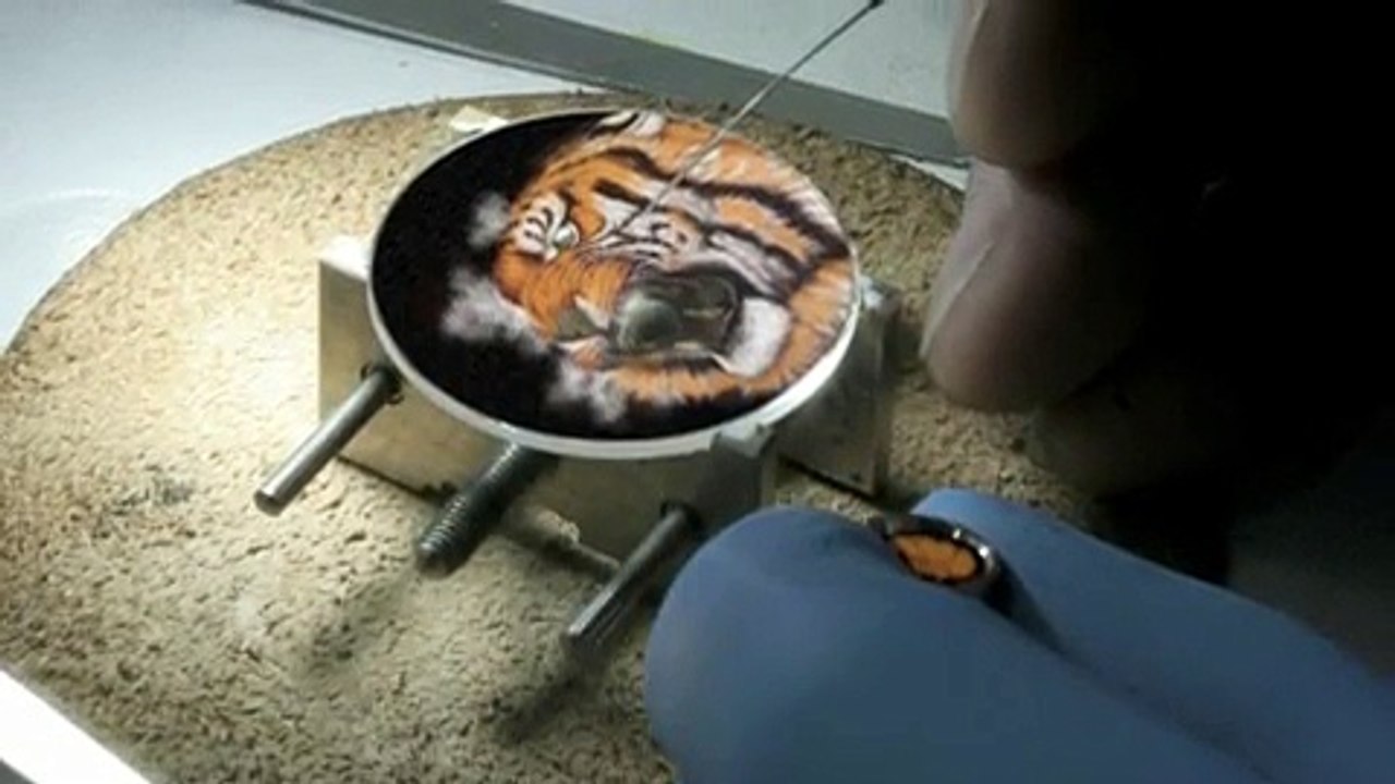 Miniature Painting Watch, Verre Èglomisé, Portraits - Angular Momentum