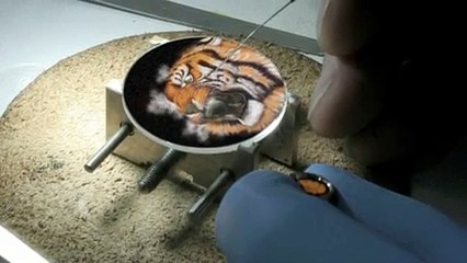 Miniature Painting Watch, Verre Èglomisé, Portraits - Angular Momentum