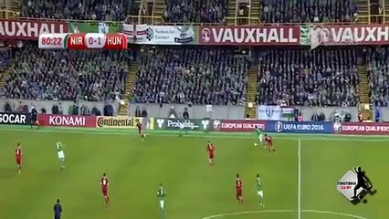 Northern Ireland player receives two yellow cards in the same action