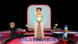 Kid Songs - Ring A Ring A Roses by Rapunzel Donald and Kristoff from Frozen   Kids TV 3D
