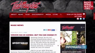 RWW News: Ted Nugent Rails Against Verizon For Dropping Sportsman Channel