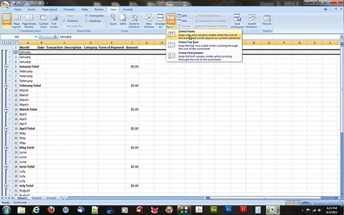 How to Create a Daily Expense Record in Microsoft Excel 2007