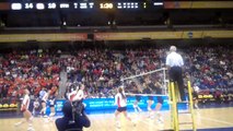 2011 NCAA DI Women's Volleyball Semifinal Match Point - Illinois/USC