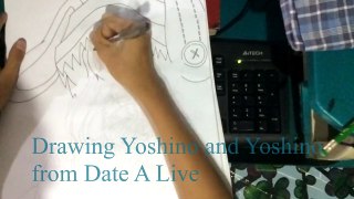 Drawing Yoshino and Yoshinon from Date A Live