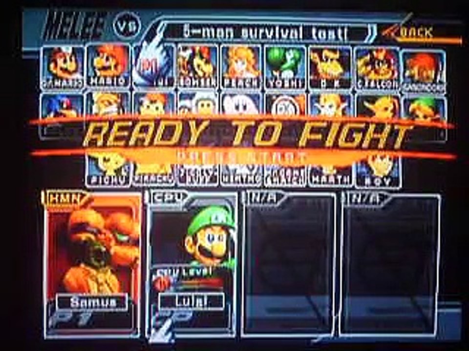 Super Smash Bros Melee: Samus VS Bowser