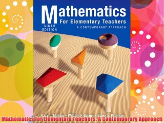 Mathematics for Elementary Teachers: A Contemporary Approach Download Books Free