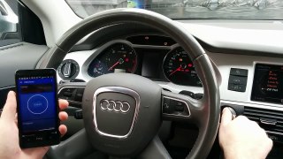 Audi A6 activating needle sweep function in instrument cluster