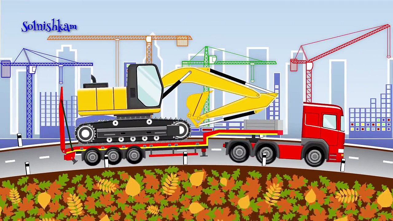 Cars  Excavator  Tipper  Developing cartoon