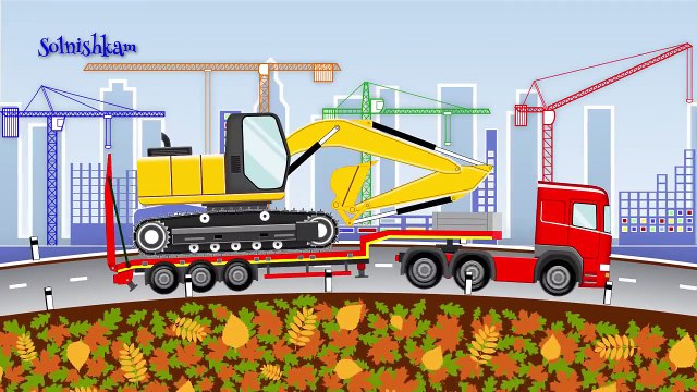 Cars Excavator Tipper Developing cartoon