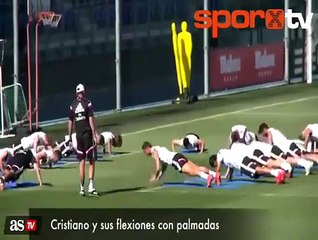 Cristiano Ronaldo'dan inanılmaz idman!