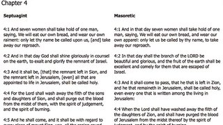 Septuagint Esaias Chapter 4