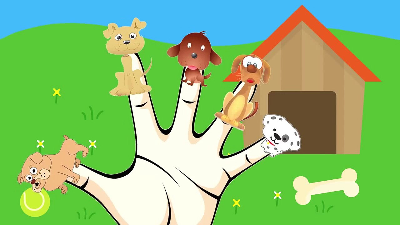 Finger Family Dog Family   Nursery Rhyme   Songs for Children   Animated Surprise Eggs for Kids