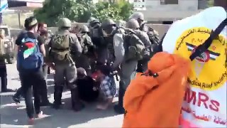 Zionist (israeli) security forces attack female protesters Part 1