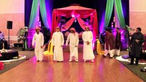 Funny Mehndi Dance - Desi vs. Arab skit! Pakistani wedding Hammad   Mehar, Part 1/3