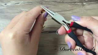 Doreenbeads Jewelry Making Tutorial - Handmade Simple Green Connector Necklace