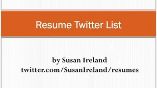 Resumes Twitter List