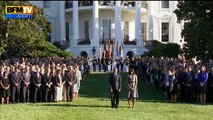 11 Septembre: Barack et Michelle Obama marquent une minute de silence