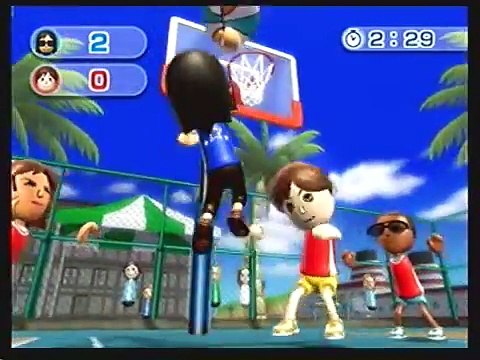 wii sports resort basketball pick up team gameplay