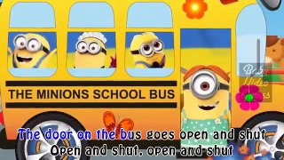 The Wheels on the Bus Minions | Despicable Me | Nursery Rhymes Video for Kids