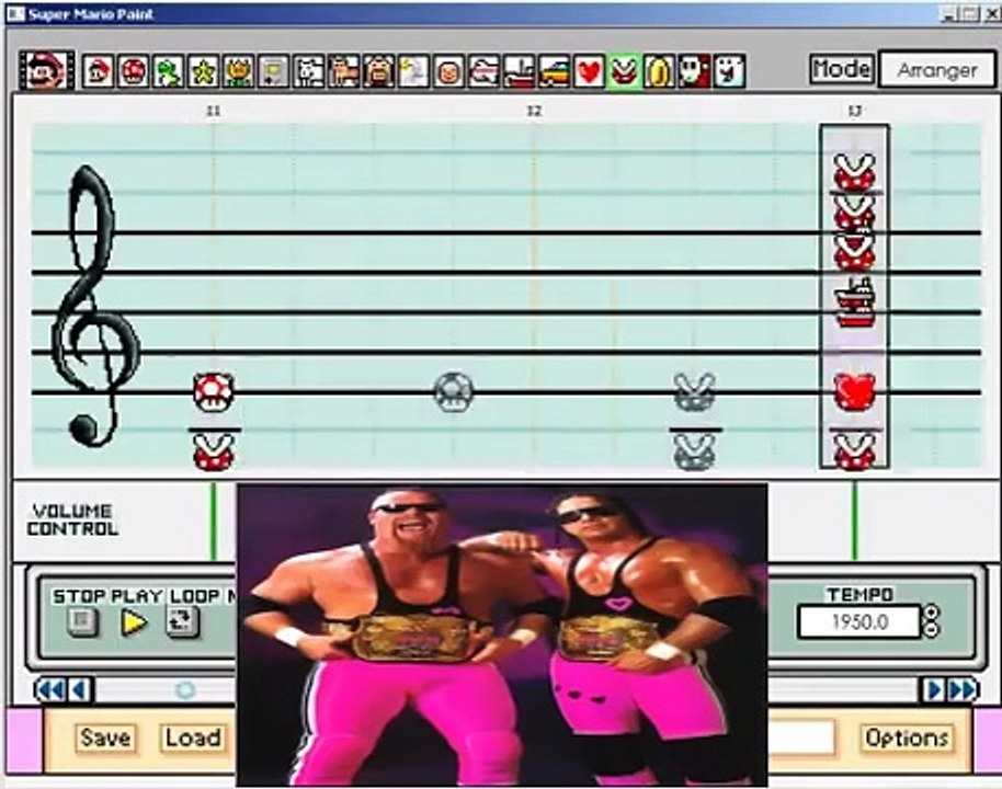 Mario Paint - "The Hart Foundation" WWE Theme