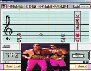 Mario Paint - "The Hart Foundation" WWE Theme