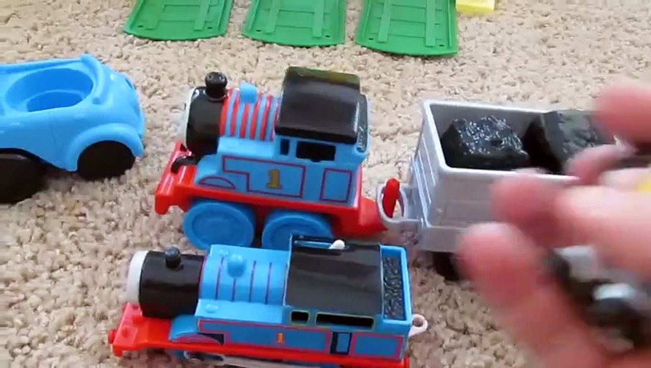 Thomas & Friends Discover Junction Thomas beside Trackmaster Thomas the Train