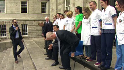Minister for Health, Leo Varadkar TD takes the Ice Bucket Challenge