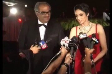 Sridevi and Boney Kapoor at Amitabh Bachchan's birthday party