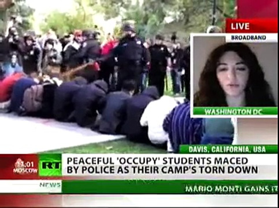 POLICE Pepper Spraying Peaceful Students @University of California, Davis.