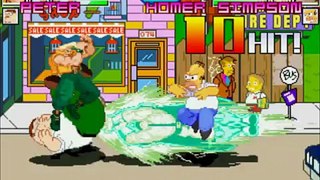 M.U.G.E.N - Charlie & Peter VS Homer and M. Bison