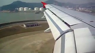 Air Asia Bangkok - Macau BKK- MFM Airbus A320 landing