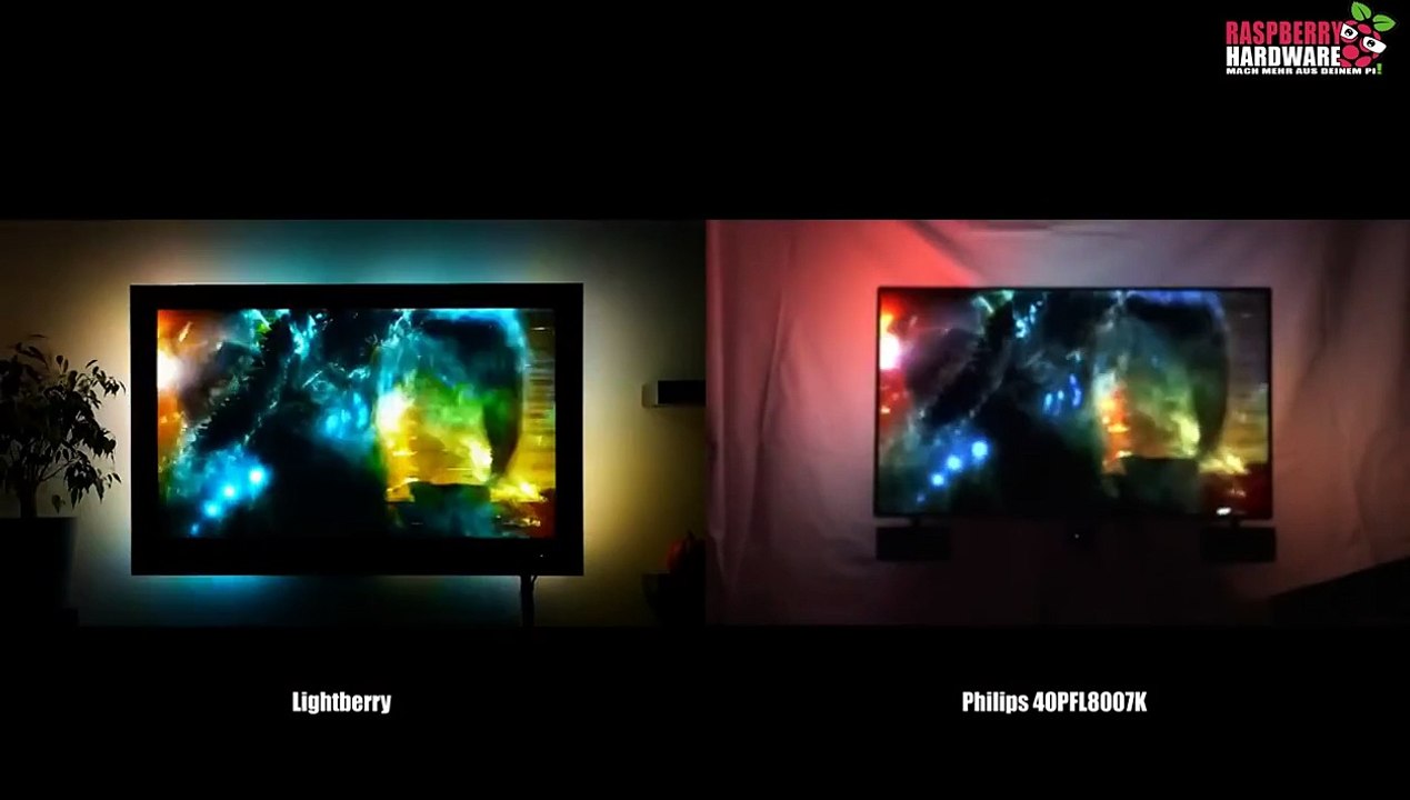 Lightberry vs Ambilight - Raspberry PI
