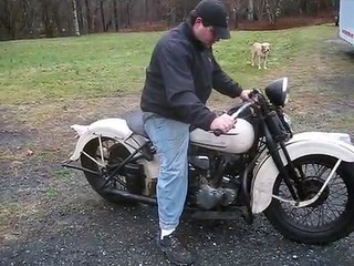 First test ride on this all original 1937 Harley Knucklehead