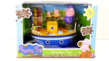 PEPPA PIG Dora The Explorer   Frozen Olaf Play Doh Grandpa Pig's Muddy Puddle Bathtime Boat Toys