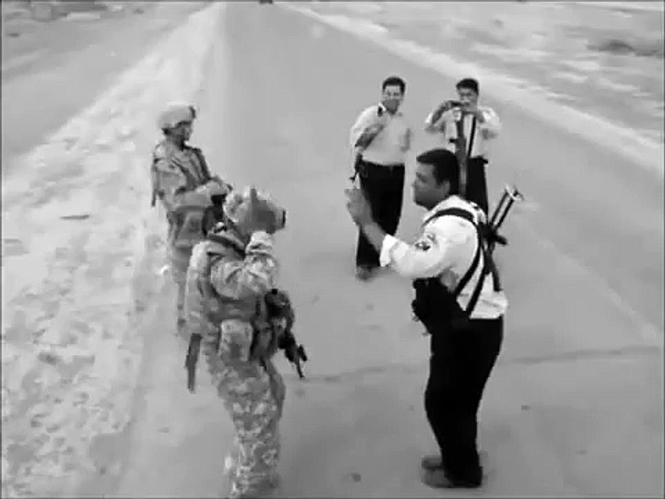 Dancing with iraqi police (Remixed)