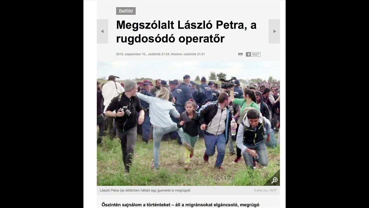 Kamerafrau entschuldigt sich nach Tritten gegen Flüchtlinge