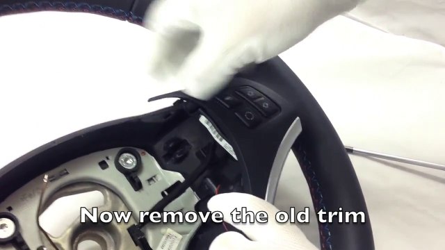 How to change BMW 1 or 3 Series E82 E88 E90 E91 E92 E93 Steering wheel cover M trim cover