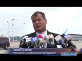 Declaraciones del Presidente Rafael Correa a su arribo a Bruselas, Bélgica