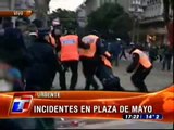 Incidentes en la Plaza de Mayo, Buenos Aires, Argentina