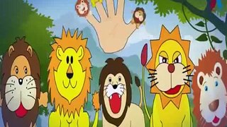 LION Finger Family Cartoon Animation Nursery Rhymes For Children