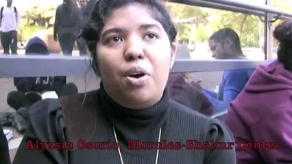 CCNY students trying to get into their library under lockdown and save the Morales/Shakur Center!