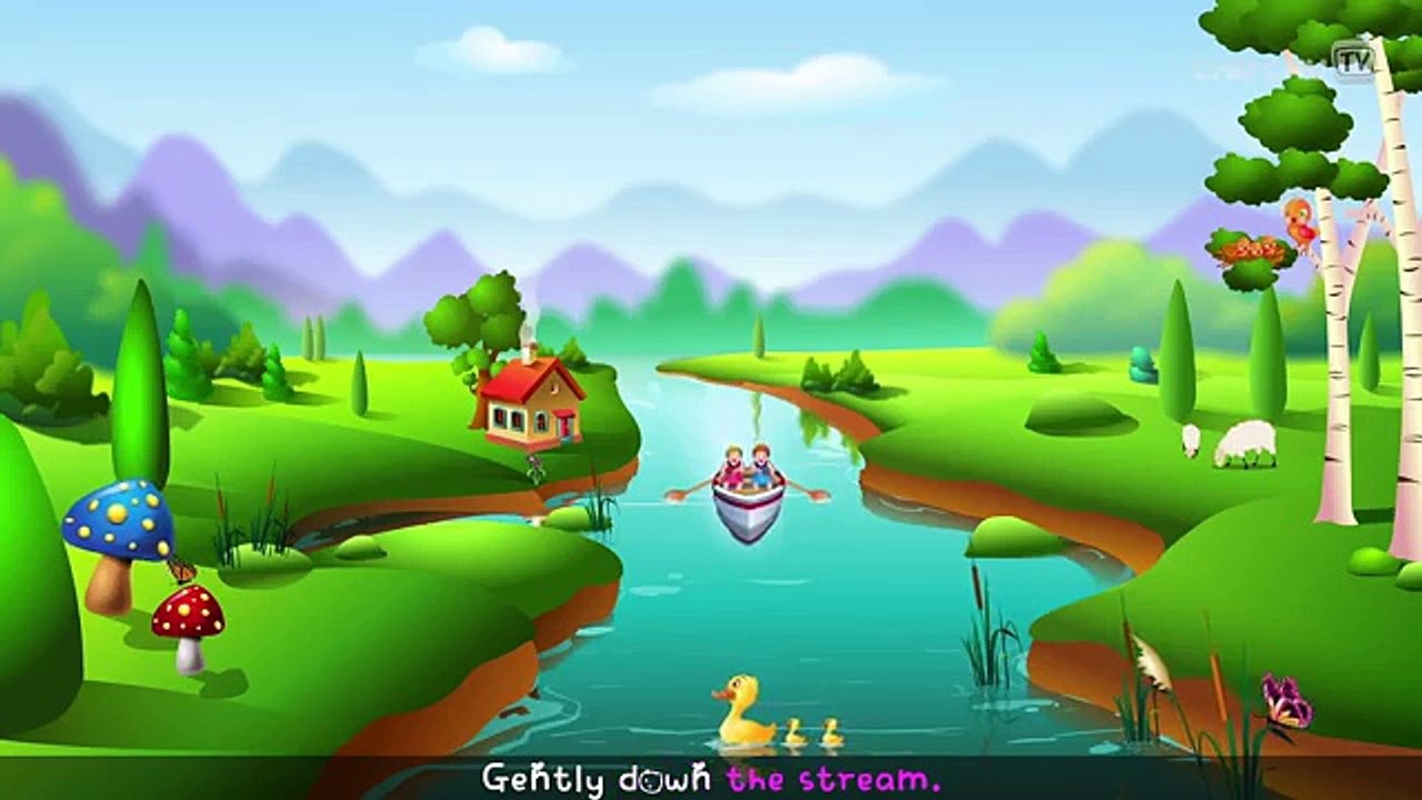 Row Row Row Your Boat Nursery Rhyme with Lyrics