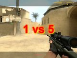 Counterstrike Source AWP 1vs5 ACE