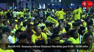 Bersih 4.0 : Suasana sekitar Dataran Merdeka jam 9.00 - 10.00 mlm