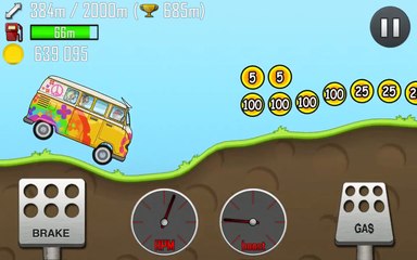 Hill Climb Racing Hippie Van Vehicle Test