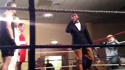 Hosting a boxing match and a girl shouted BLACK!! Lol!!