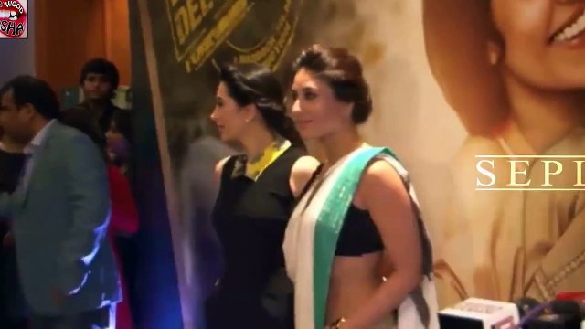 Sexy Doll Kareena Kapoor In Black Hot Blouse & Saree