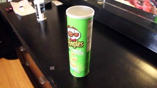 PUSHING A CAN OF PRINGLES!