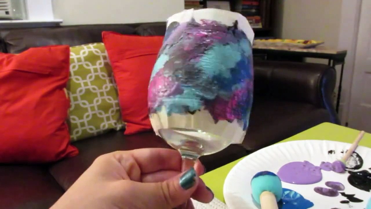 DIY: How To Make A GALAXY Wine Glass!